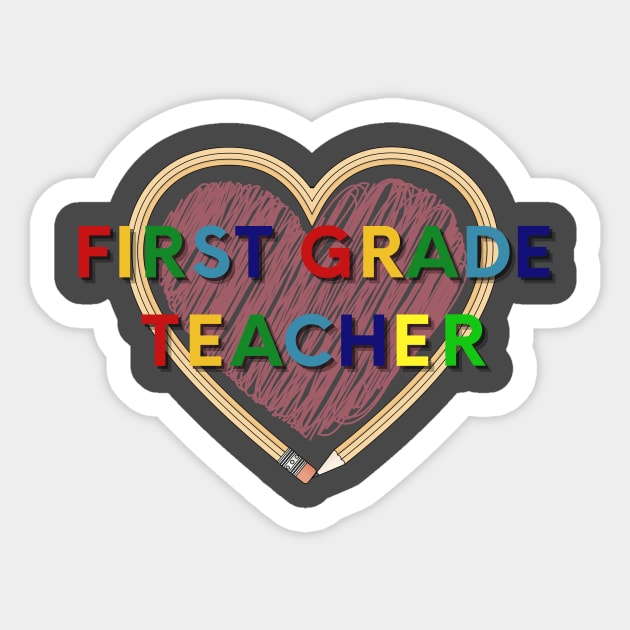 First Grade Teacher Sticker by MyMotivationalLab
